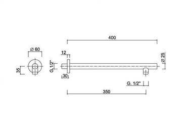MY FUTURE - 1752-35 - Wall-mounted shower arm by Rubinetteria Giulini - view 3